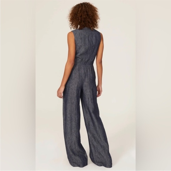 MARTIN GRANT Wide Leg Chambray Denim Jumpsuit, size 34/4 - Picture 2 of 10